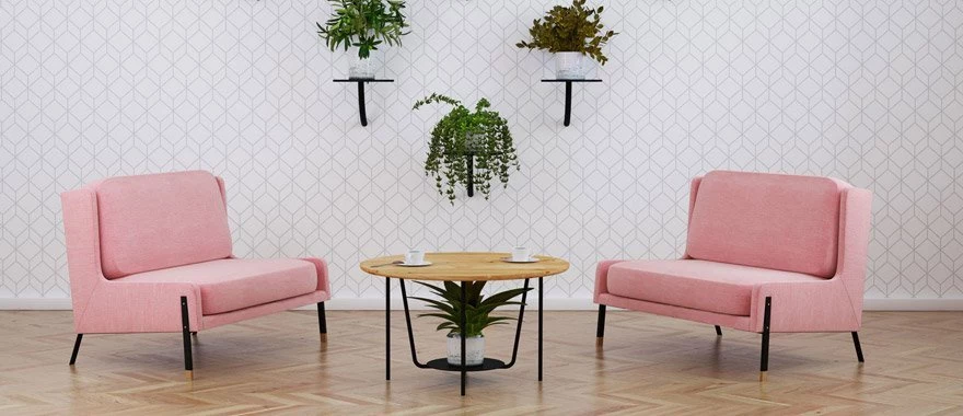 Couchtische Eiche mit Metallfüßen 100% Massivholz