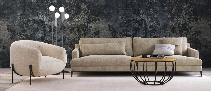 Couchtische Eiche mit Metallfüßen 100% Massivholz