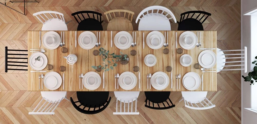 Eiken tafels voor eetkamer of woonkamer in Provençaalse stijl